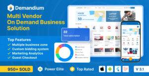 Demandium - Multi Provider On Demand, Handyman, Home service App with admin panel